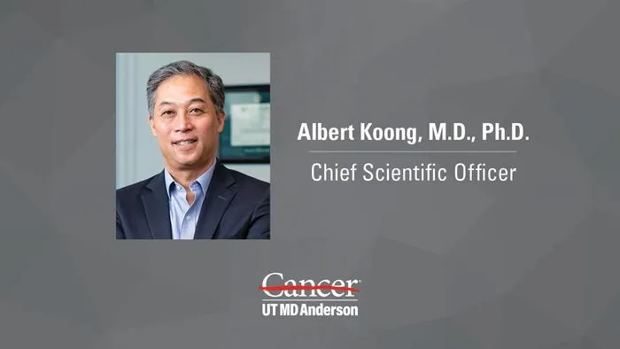 MD Anderson Names Albert Koong, MD, PhD, as Chief Scientific Officer
