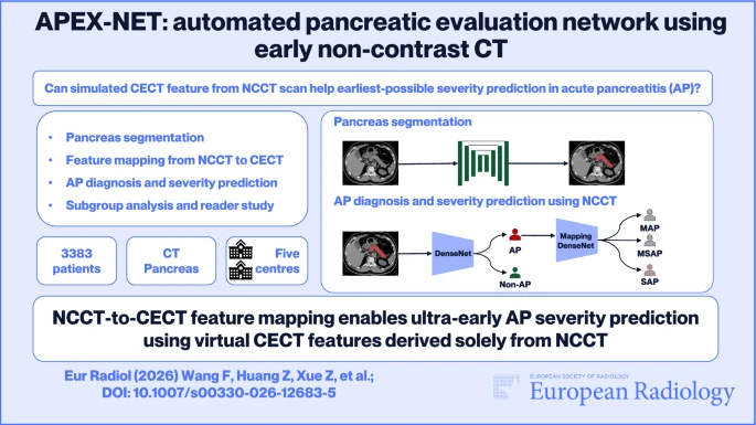 AI reads pancreatitis on the first CT