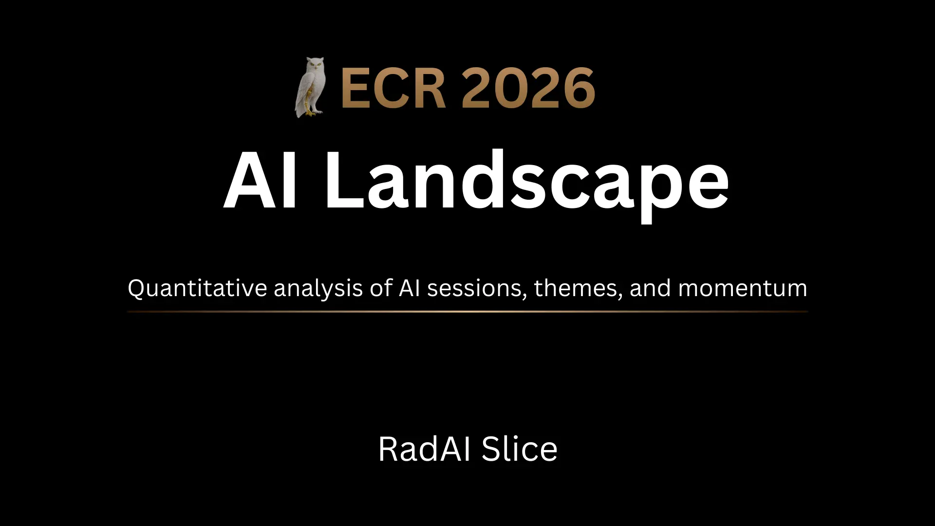 ECR 2026 AI Landscape