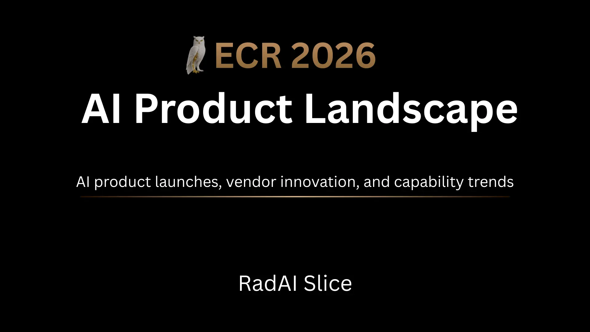 ECR 2026 AI Product Landscape