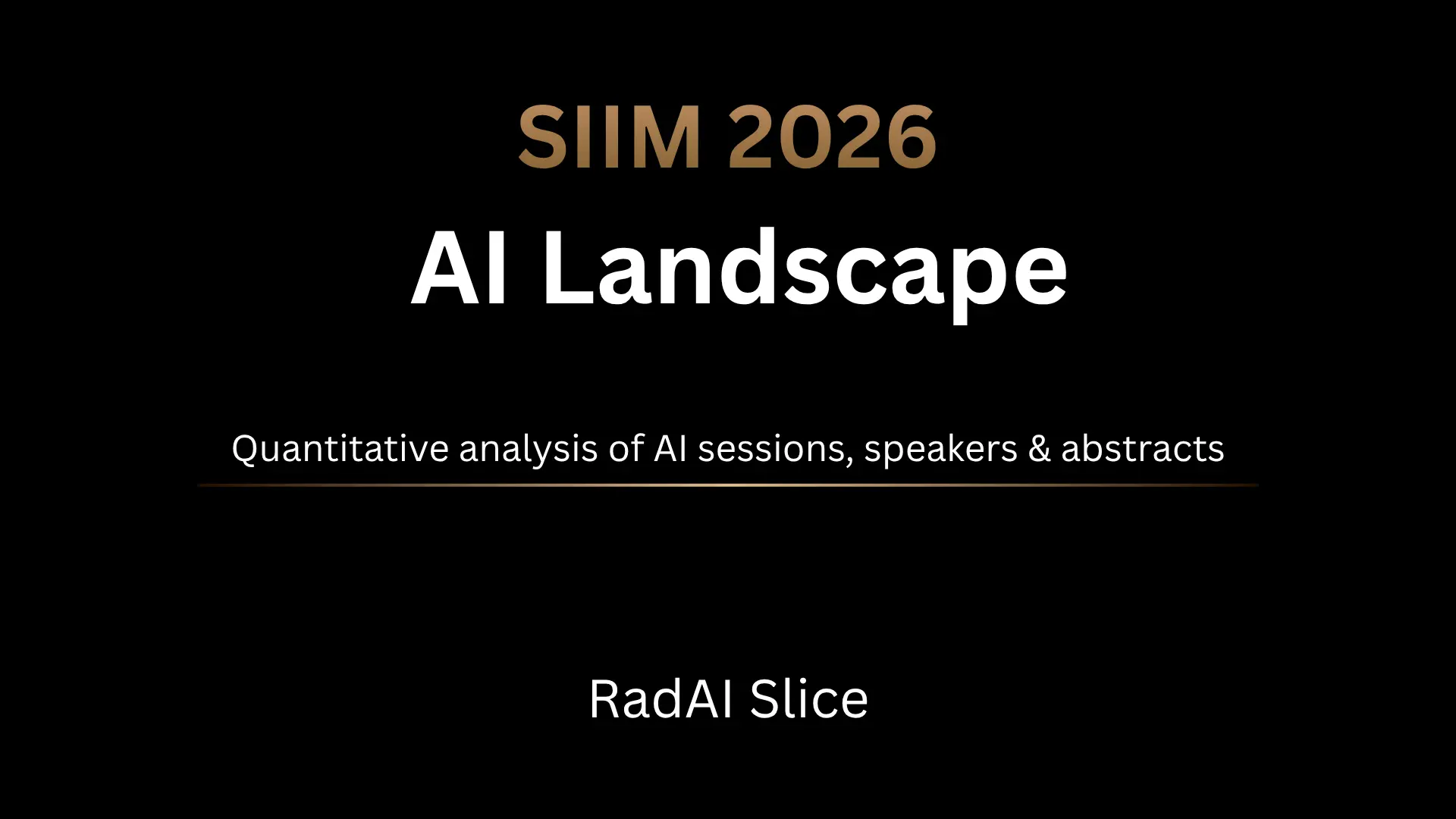 SIIM 2026 AI Landscape